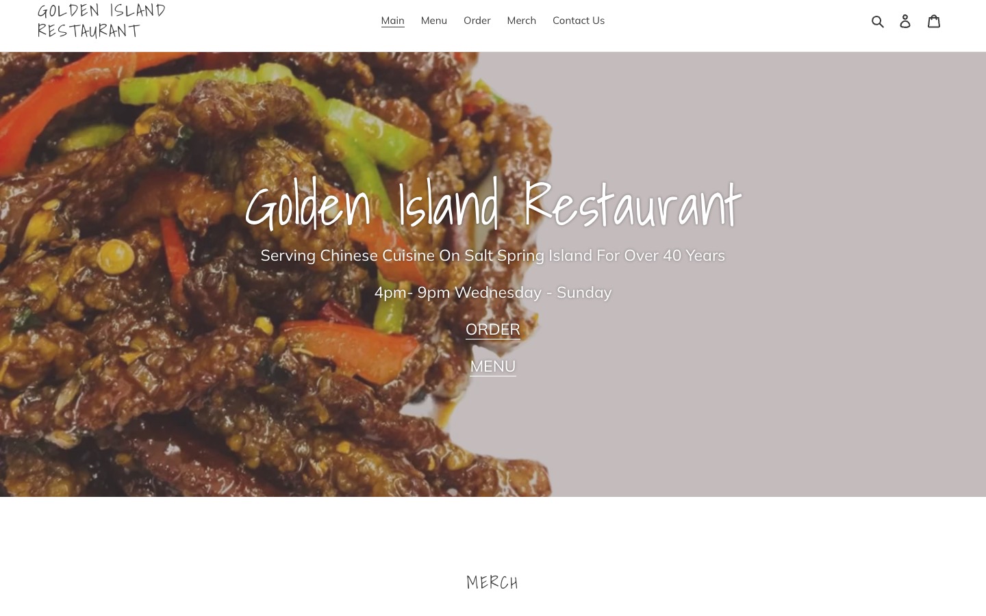 The current homepage